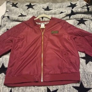 NWOT PINK quilted bomber jacket